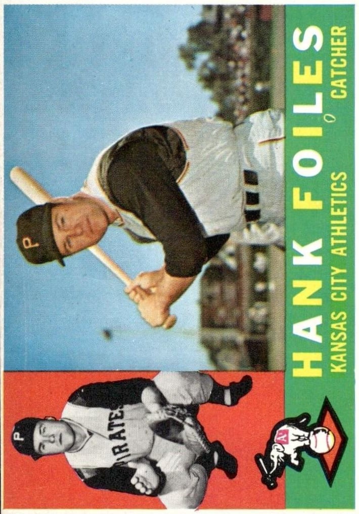 1960 Topps Baseball Hank Foiles #77 PSA 8