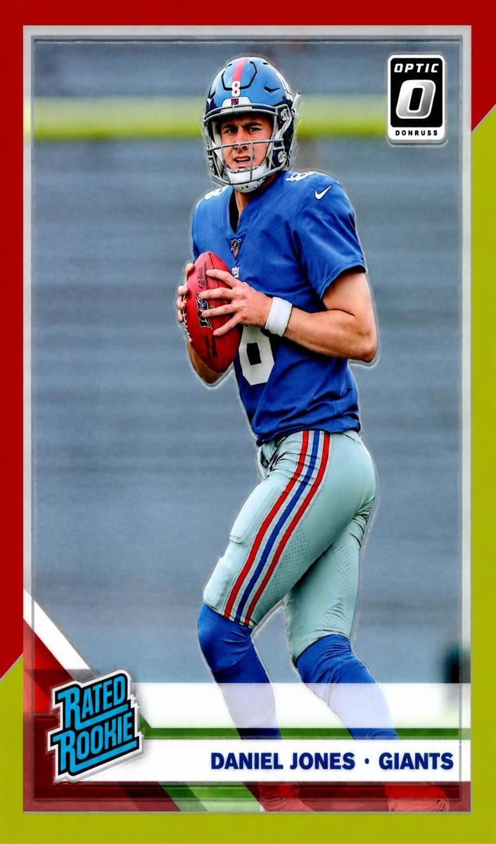 2019 Donruss Optic Football Red/Yellow Daniel Jones #154 PSA 9