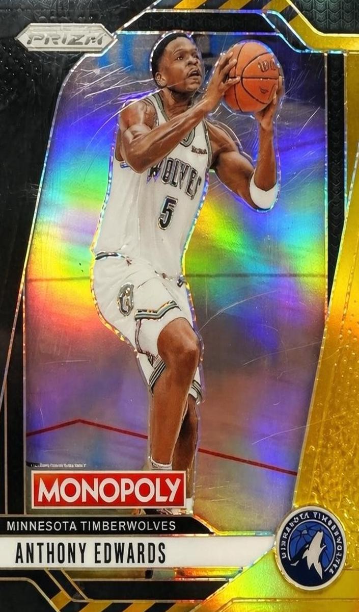 2024 Panini Prizm Monopoly Basketball Black Gold Anthony Edwards #88