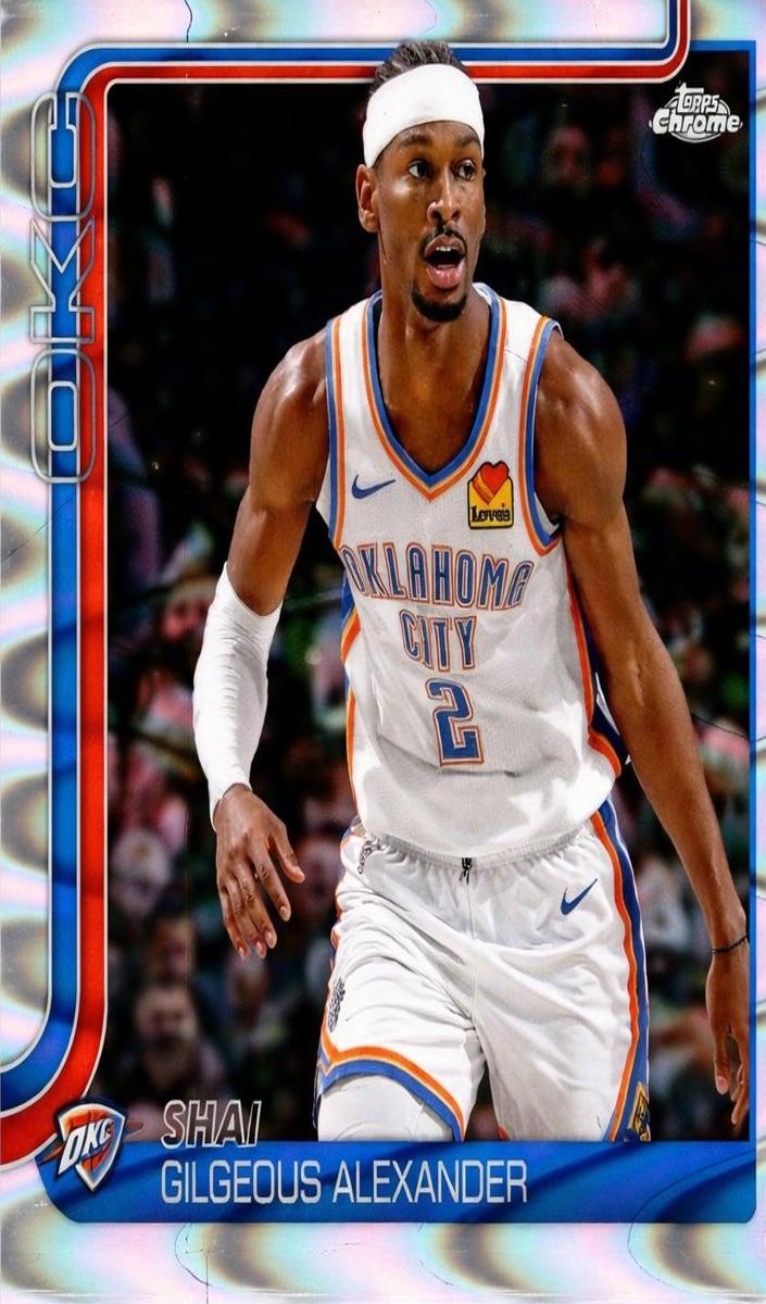 2025 Topps Chrome Basketball RayWave Refractor Shai Gilgeous-Alexander #141 PSA 10