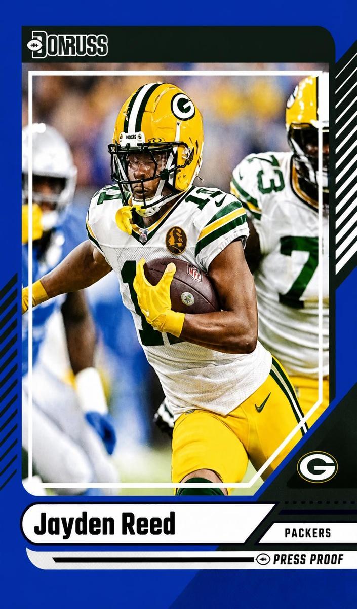 2024 Panini Donruss Football Press Proof Blue Jayden Reed #242