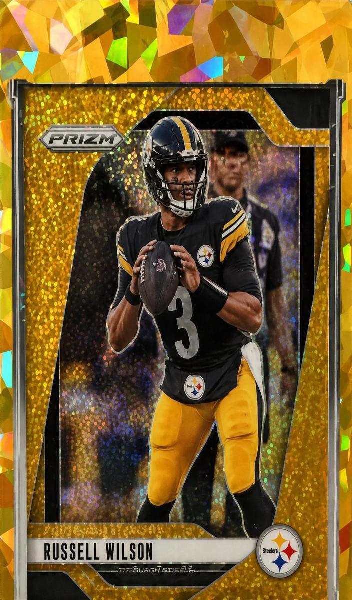 2024 Panini Prizm Football Gold Sparkle Russell Wilson #240 PSA 9