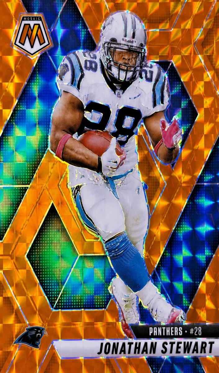 2025 Panini Mosaic Football Orange Jonathan Stewart #17