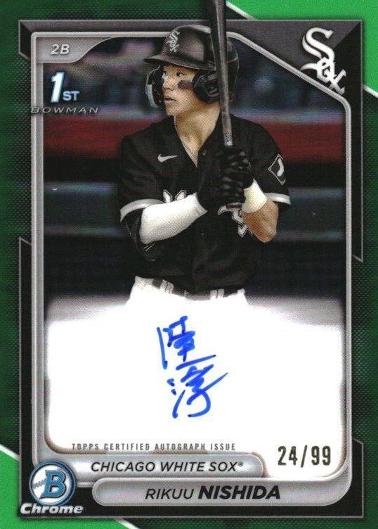 2024 Bowman Chrome Prospects Baseball Green Rikuu Nishida #CPA-RN