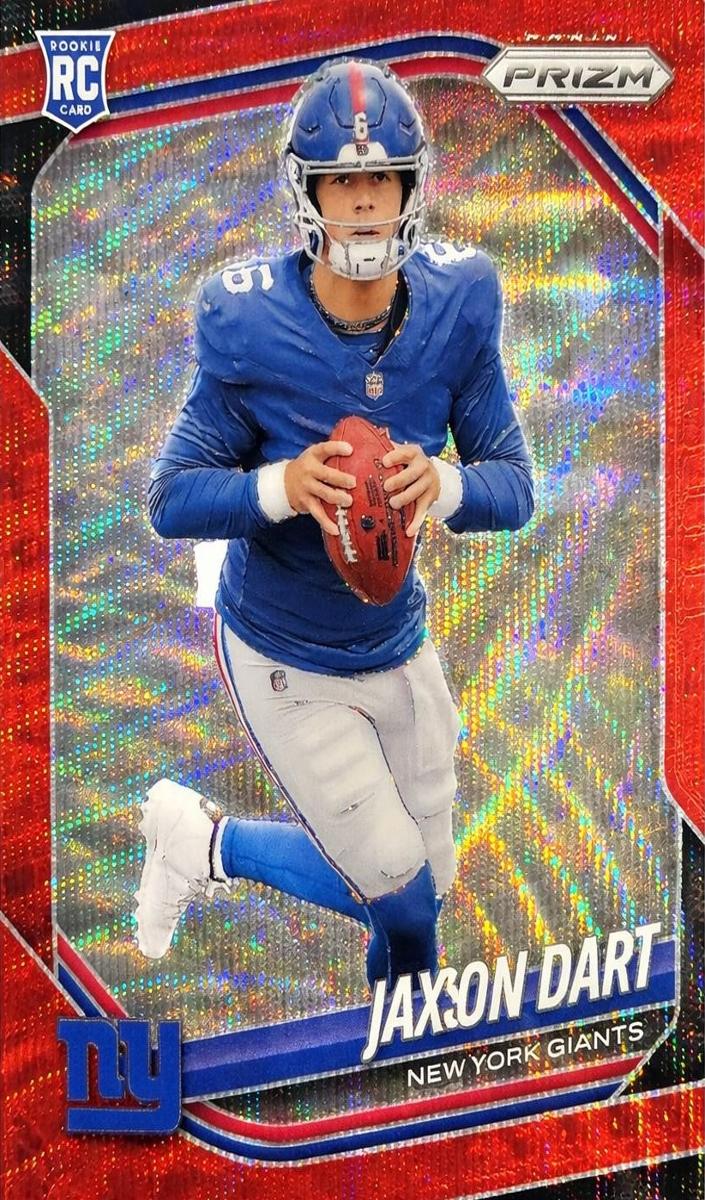 2025 Panini Prizm Football Red Wave Jaxson Dart #332 PSA 9