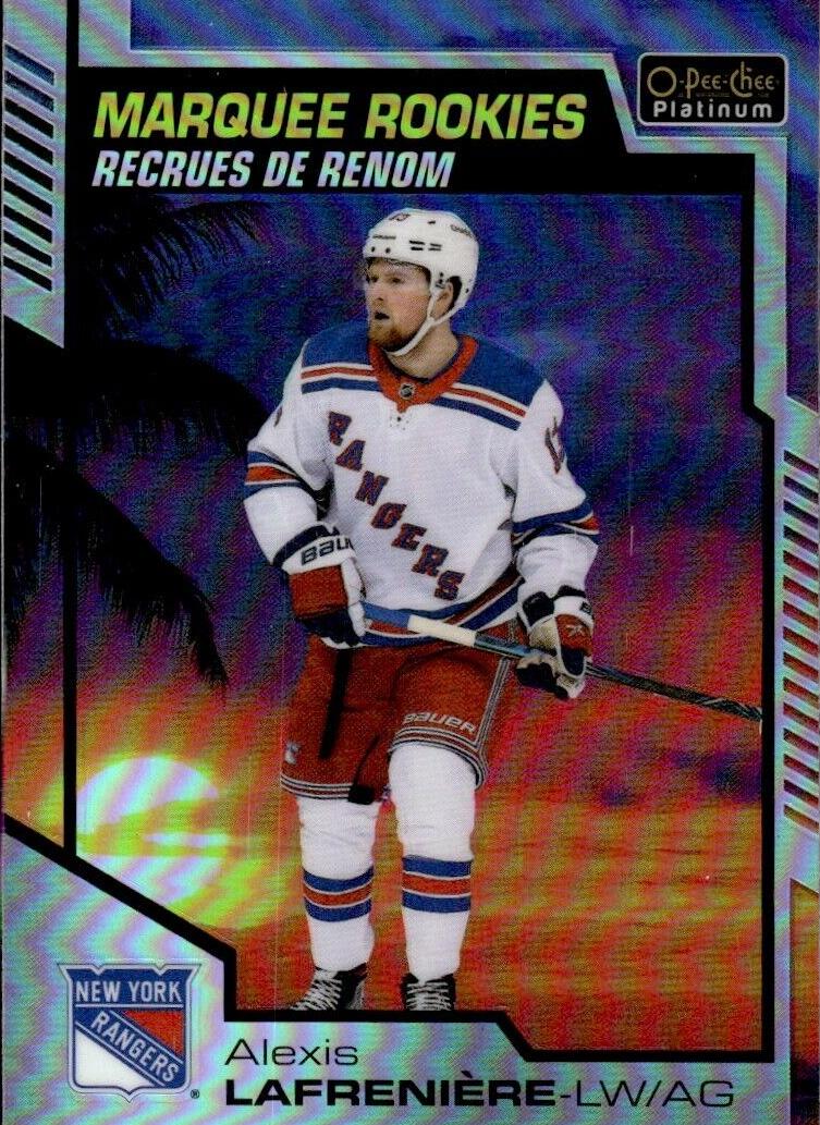 2020 O-Pee-Chee Platinum Hockey Sunset Alexis Lafreniere #151 PSA 9