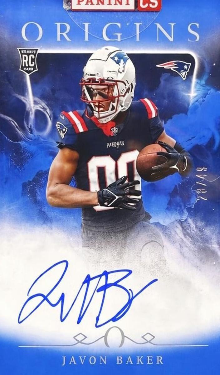 2024 Panini Origins Football Blue Javon Baker #RAU-JBA