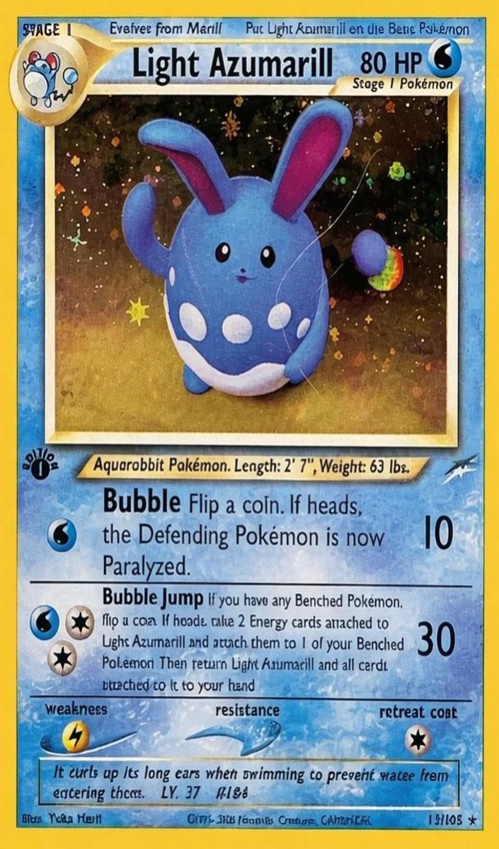 2002 Pokemon Neo Destiny 1st Edition Light Azumarill #13 PSA 9