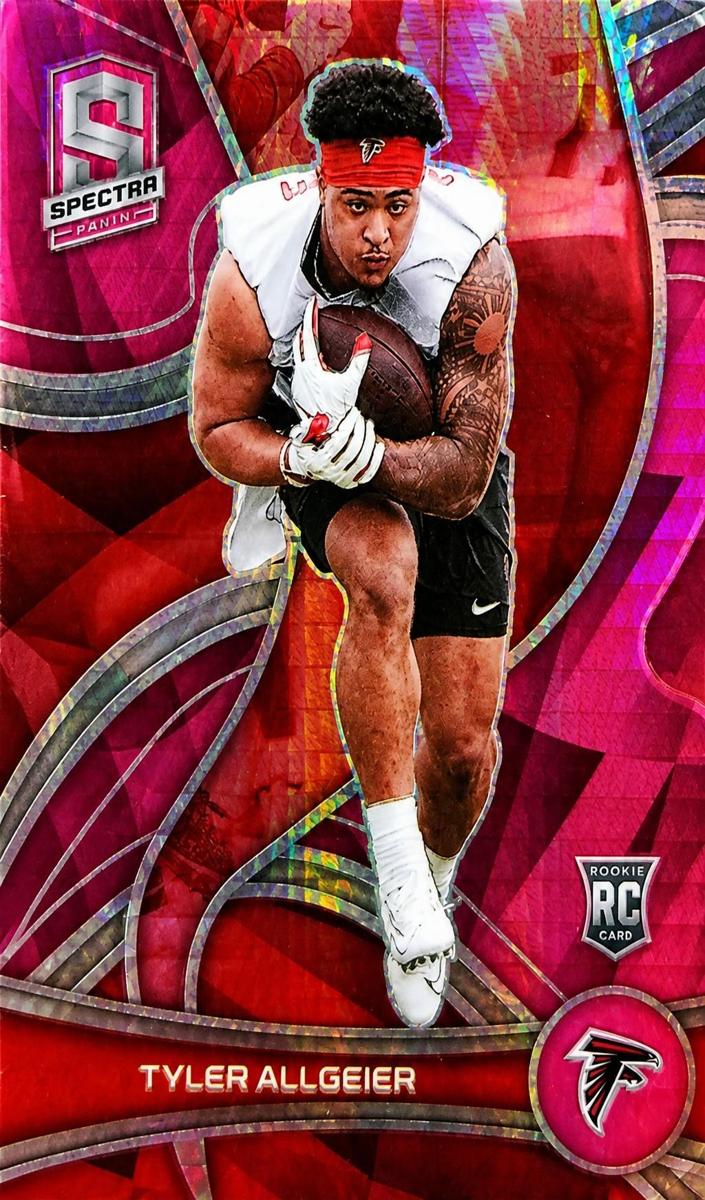 2022 Panini Spectra Football Neon Pink Die Cut Tyler Allgeier #178