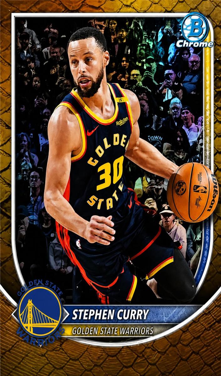 2025 Bowman Basketball Reptilian Refractor Stephen Curry #BCV-115