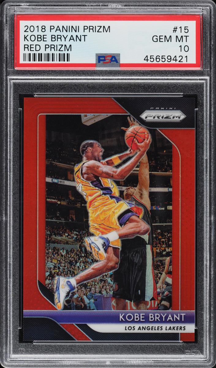 2018 Panini Prizm Basketball Red Kobe Bryant #15 PSA 9