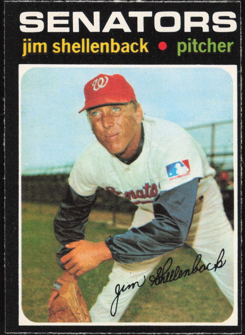 1971 O-Pee-Chee Baseball Jim Shellenback #351 PSA 8