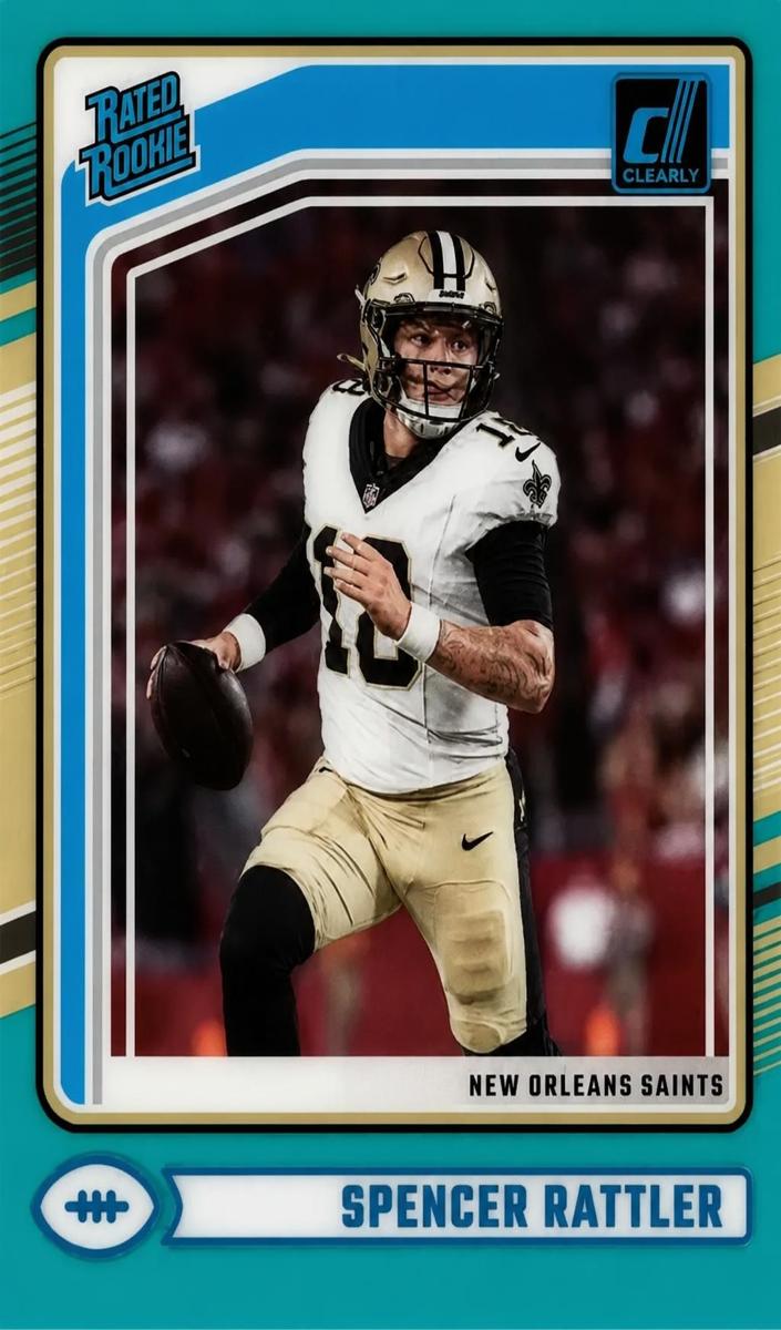 2024 Panini Clearly Donruss Football Teal Spencer Rattler #94 PSA 9