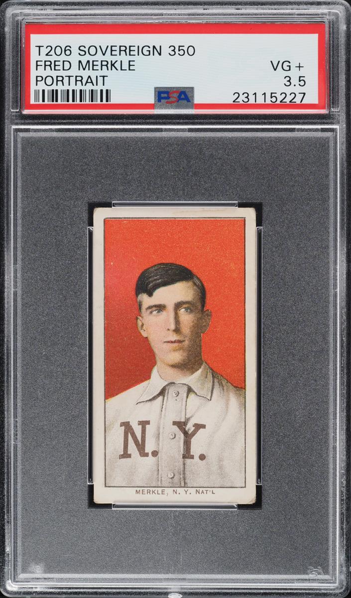 1909-11 T206 Baseball Portrait Fred Merkle #NNO PSA 3.5