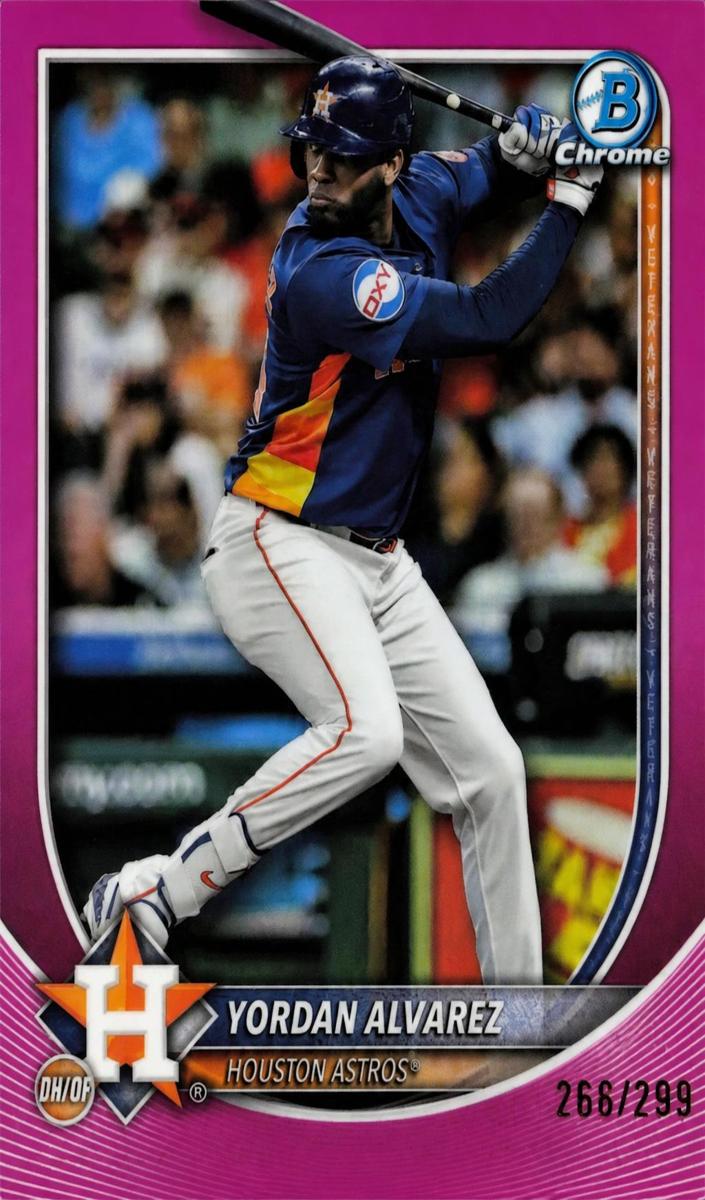 2025 Bowman Chrome Baseball Fuchsia Refractor Yordan Alvarez #81