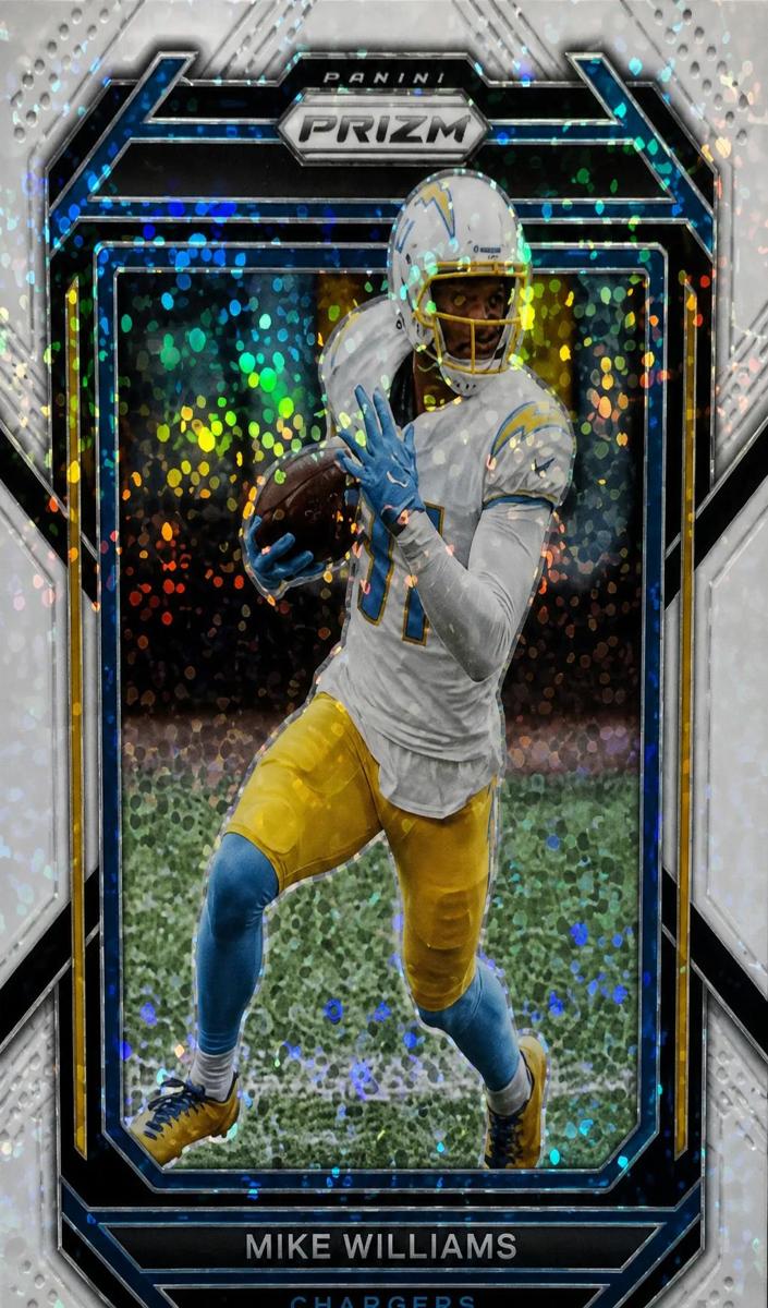 2022 Panini Prizm Football White Sparkle Mike Williams #152 PSA 8.5