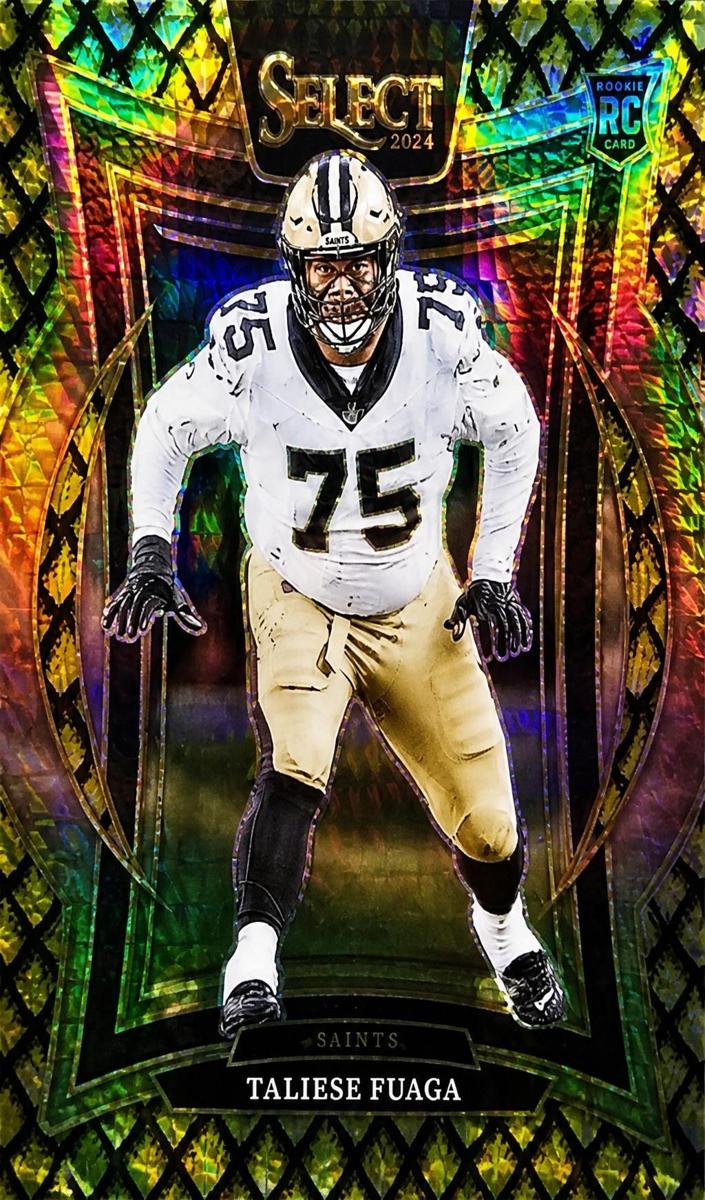 2024 Panini Select Football Gold Dragon Scale Taliese Fuaga #56