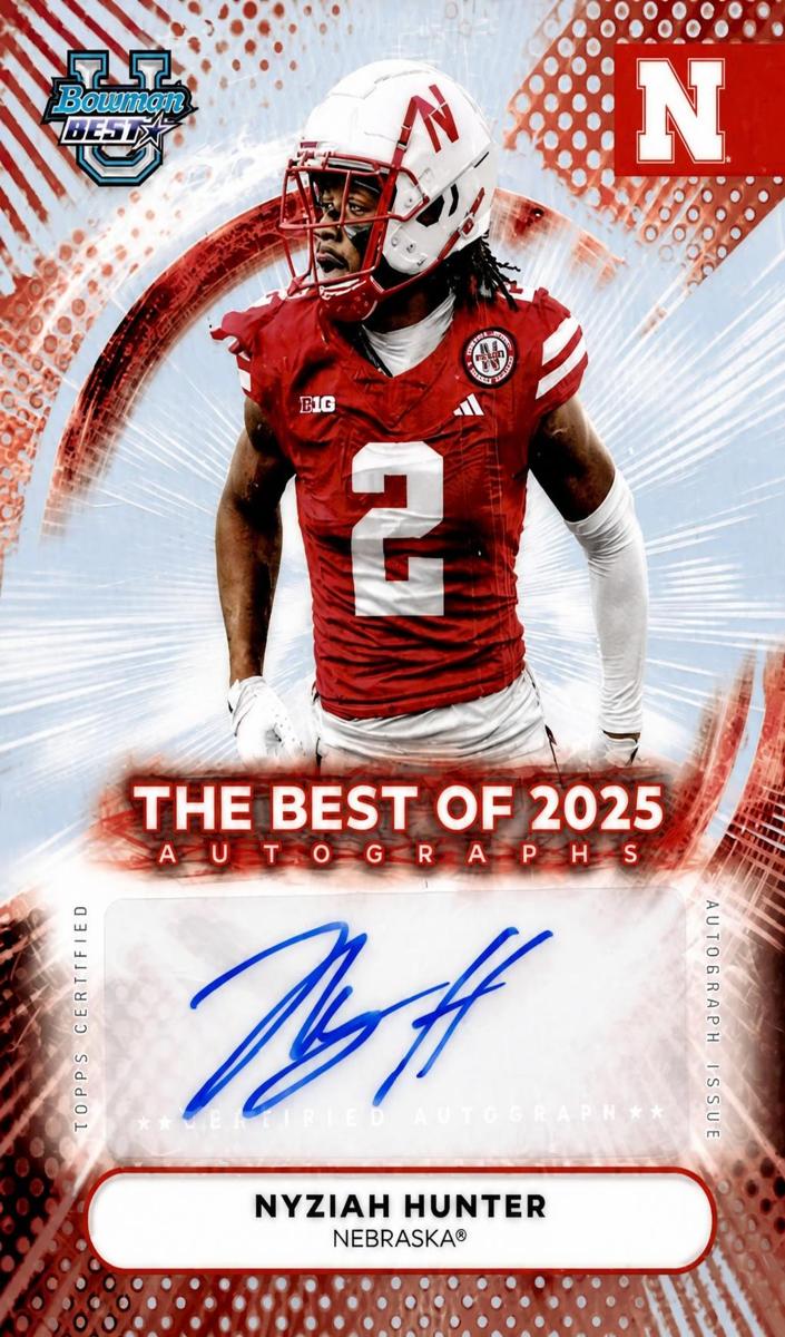 2025 Bowman Best University Football Nyziah Hunter #BOA-NHU