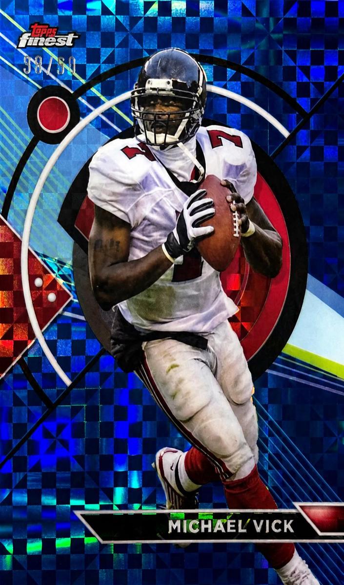 2023 Topps Composite Football Blue Refractor Michael Vick #152 PSA 9