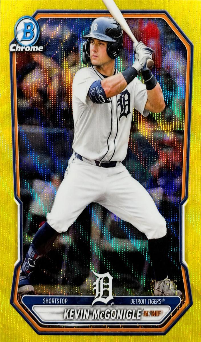 2026 Bowman Baseball Yellow Wave Kevin McGonigle #BCP-145