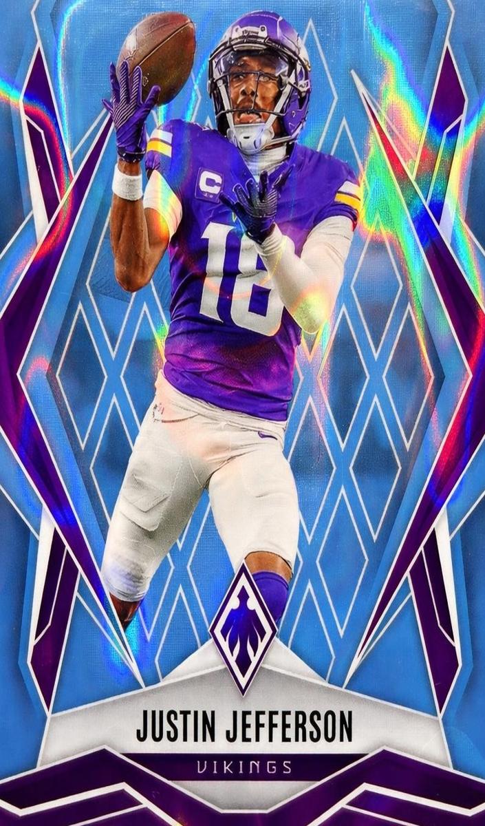 2025 Panini Phoenix Football Light Blue Lava Justin Jefferson #135