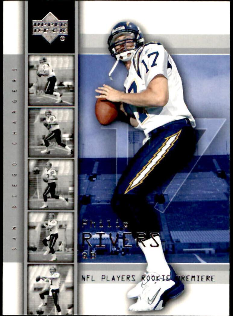 2004 Upper Deck Rookie Premiere Football Philip Rivers #3 PSA 9