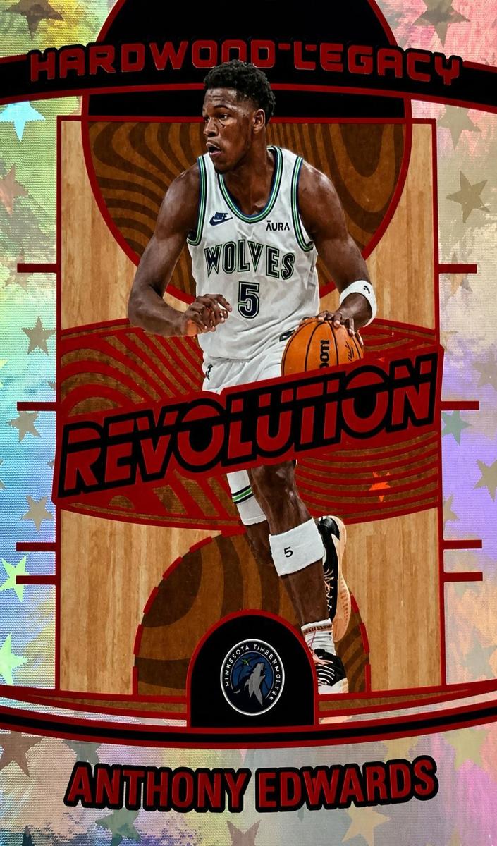 2024 Panini Revolution Basketball Red Astro Anthony Edwards #22