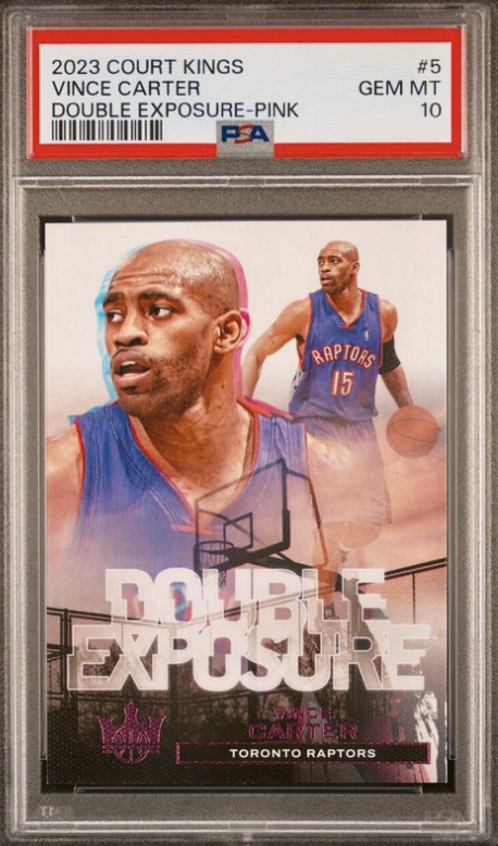 2023 Panini Court Kings Basketball Pink Vince Carter #5 PSA 9