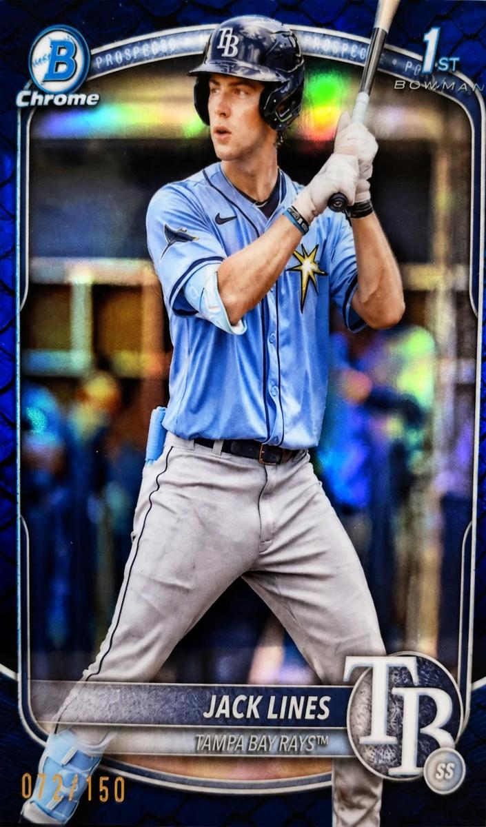 2025 Bowman Chrome Prospects Baseball Reptilian Blue Jack Lines #BCP-64