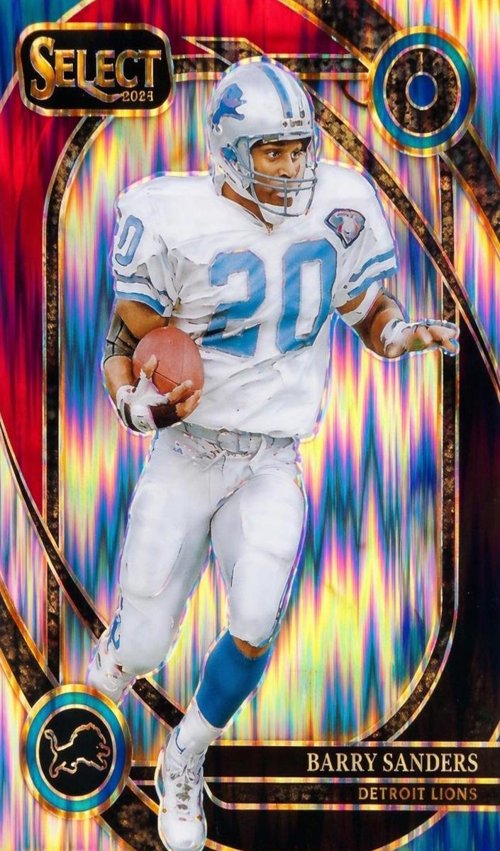 2024 Panini Select Football Black and Red Shock Barry Sanders #208 PSA 10