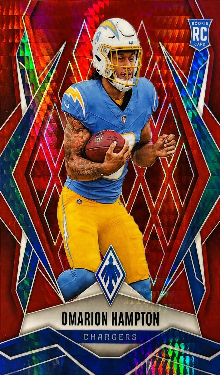 2025 Panini Phoenix Football Red Hyper Omarion Hampton #192