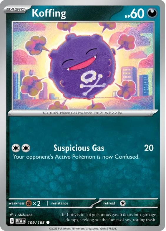 2023 Pokemon Scarlet & Violet 151 Reverse Holo Koffing #109 CGC 10