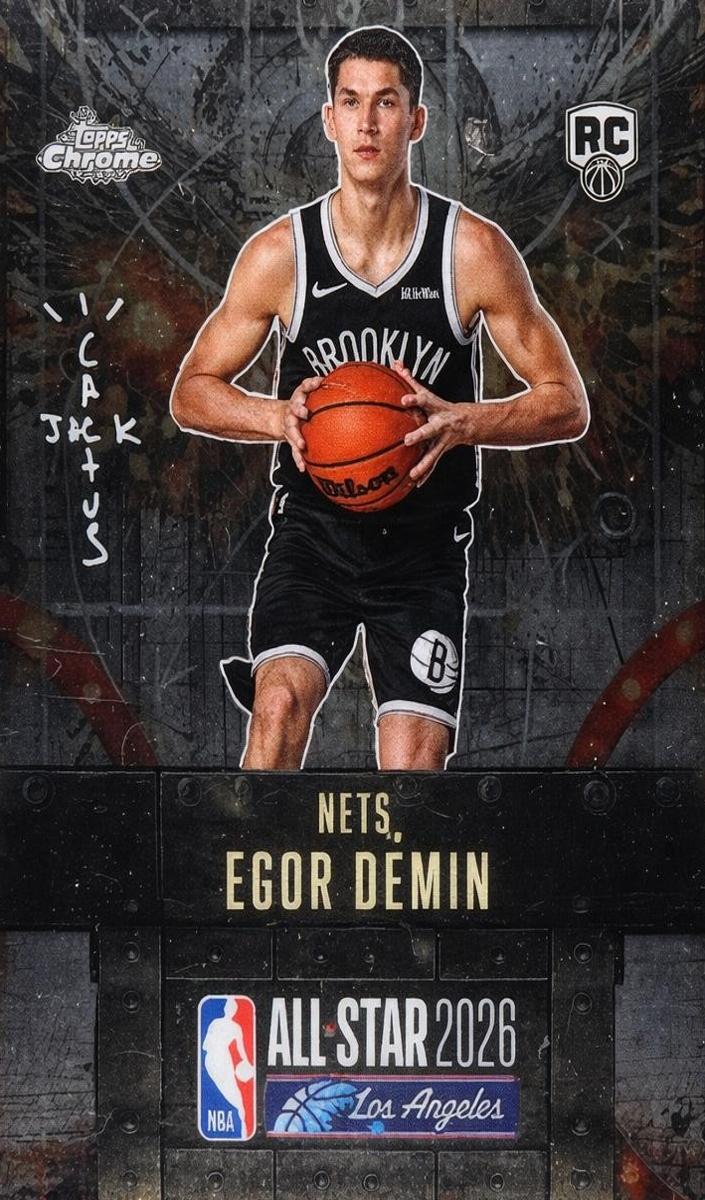 2025 Topps Chrome Cactus Jack X NBA All-Star Game Basketball Egor Demin #68