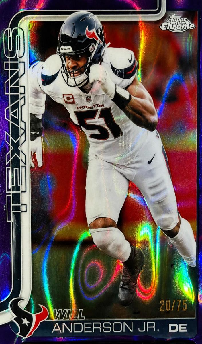 2025 Topps Chrome Football Purple Lava Refractor Will Anderson Jr. #121