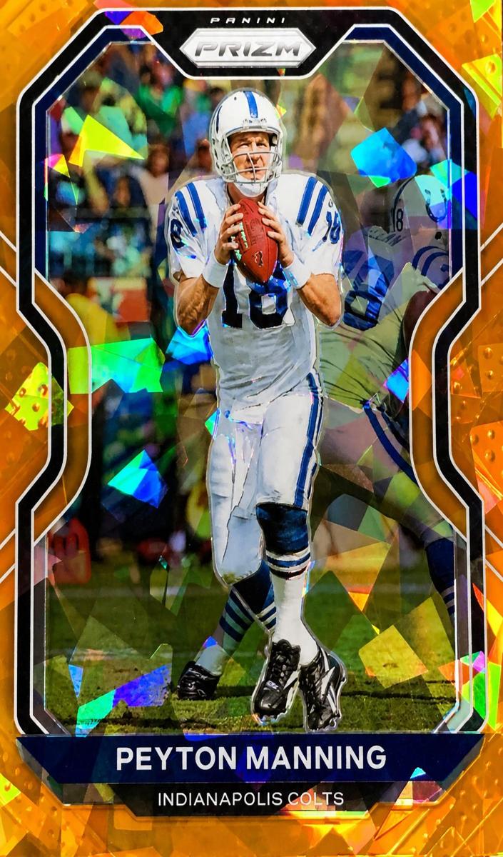 2020 Panini Prizm Football Orange Ice Prizm Peyton Manning #91 PSA 8.5