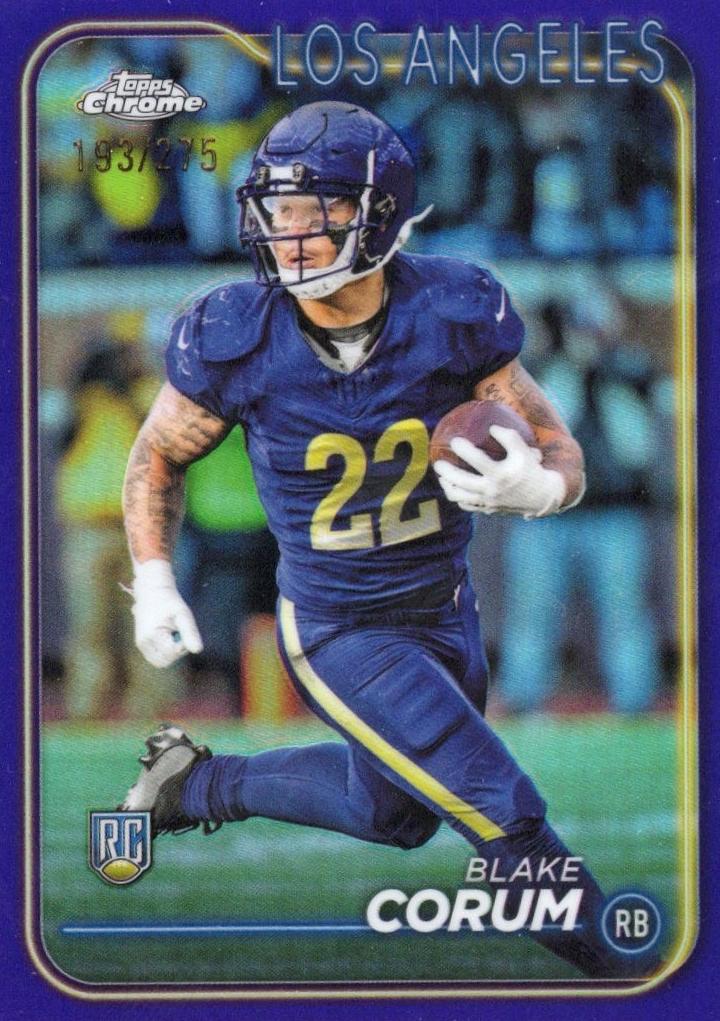 2024 Topps Chrome Football Purple Refractor Blake Corum #219