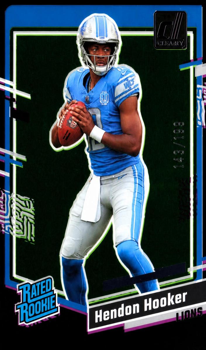 2023 Panini Clearly Donruss Football Purple Hendon Hooker #61