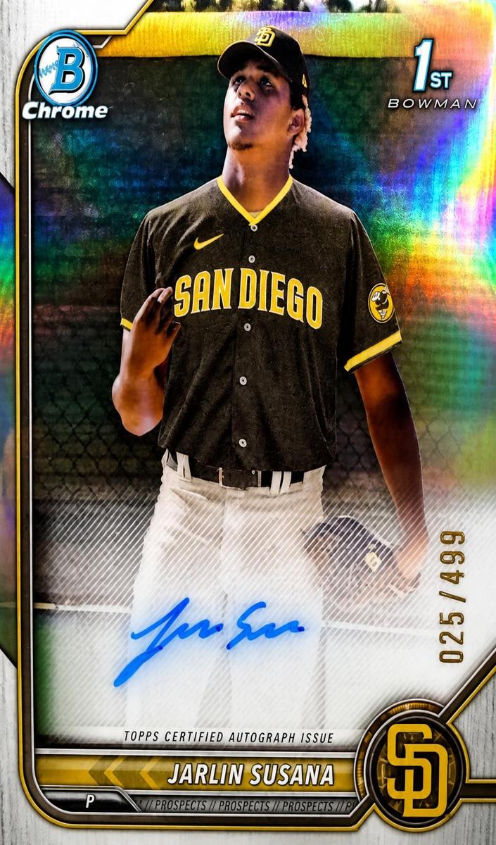 2022 Bowman Chrome Prospects Baseball Refractor Jarlin Susana #CPA-JSA