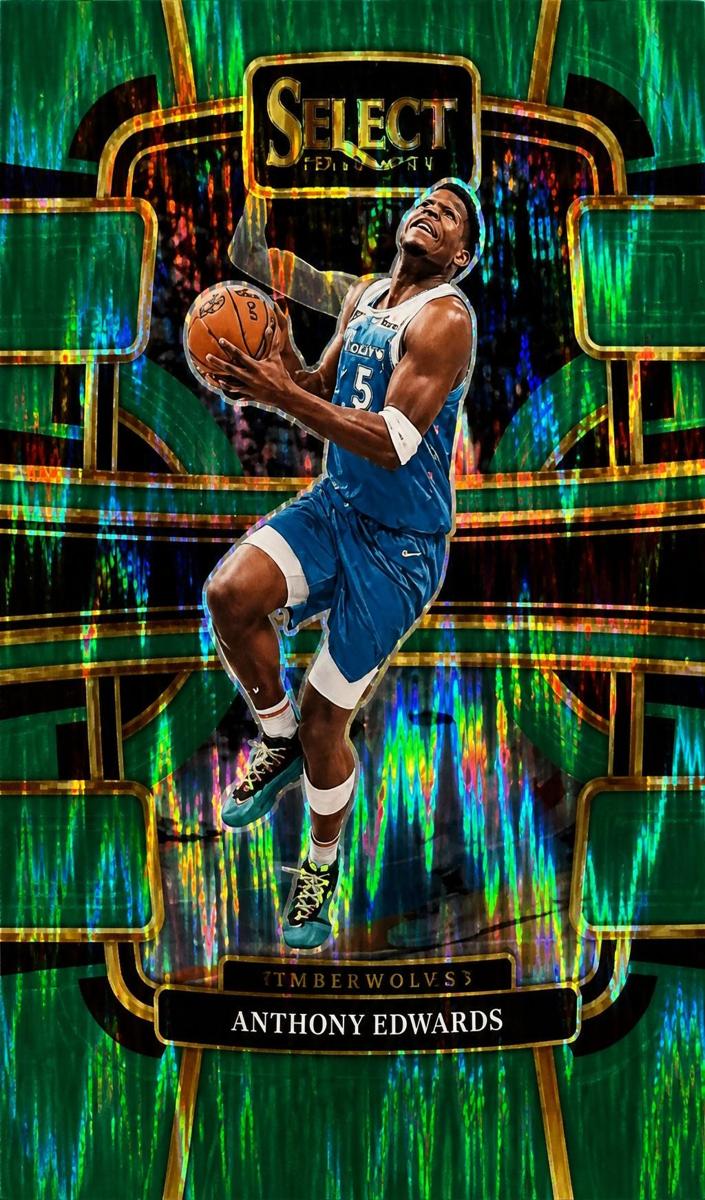 2023 Panini Select Basketball Green Shock Anthony Edwards #37 PSA 9