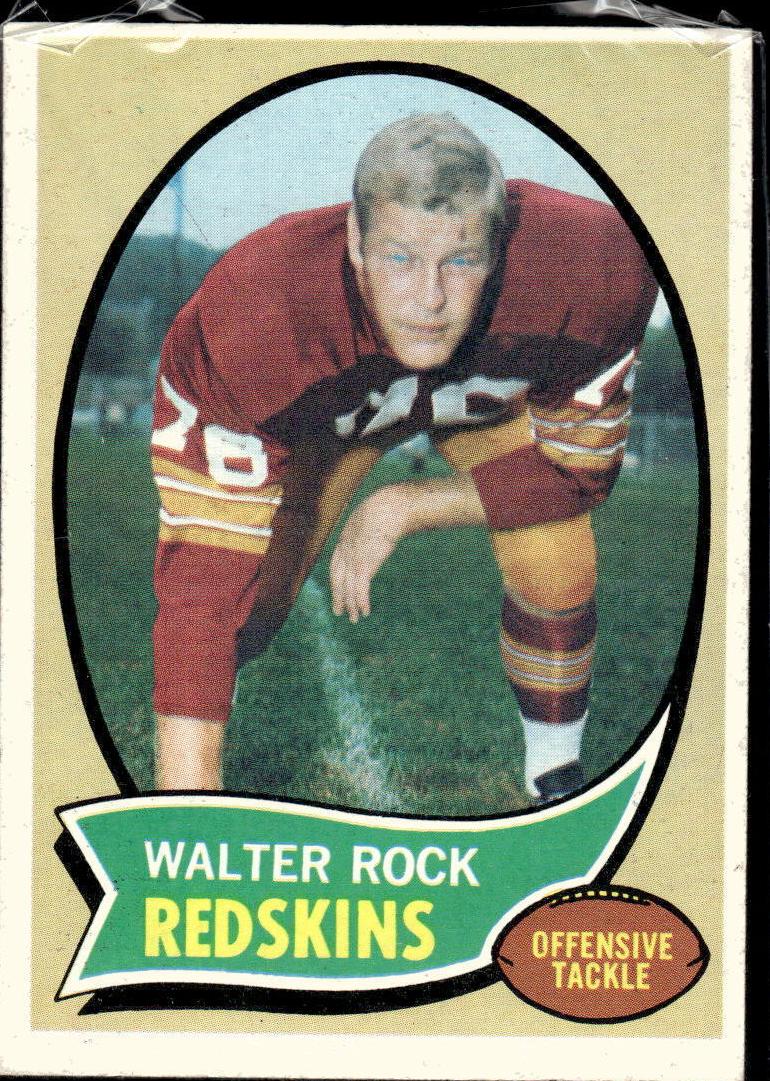 1970 Topps Football Walter Rock #218