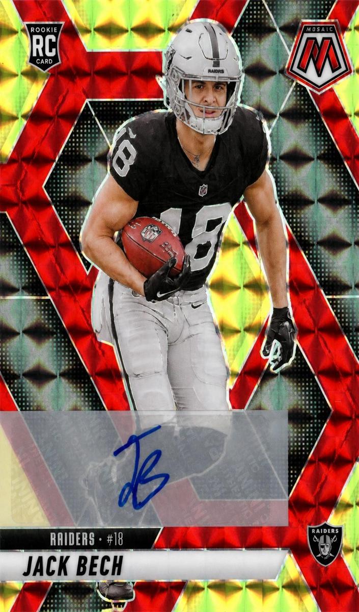 2025 Panini Mosaic Football Choice Fusion Red and Yellow Jack Bech #349