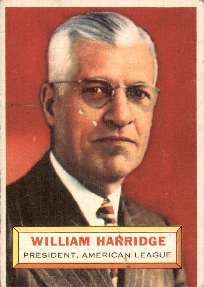 1956 Topps Baseball William Harridge #1 PSA 5