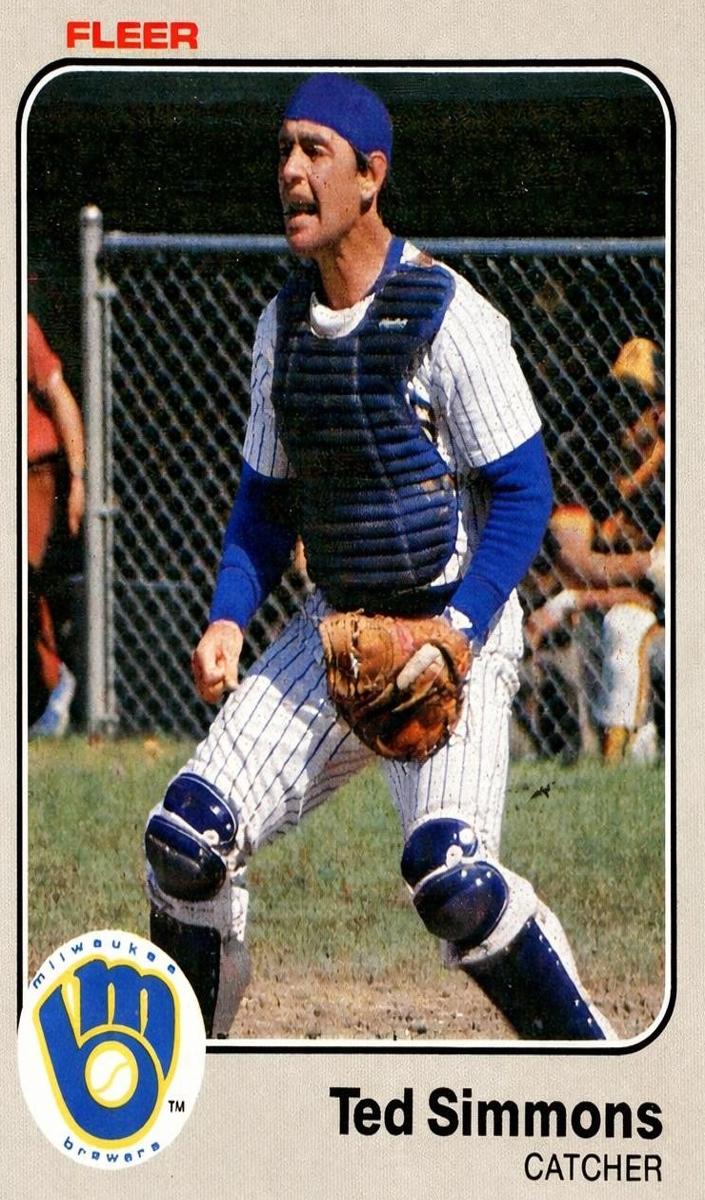 1983 Fleer Baseball Ted Simmons #45