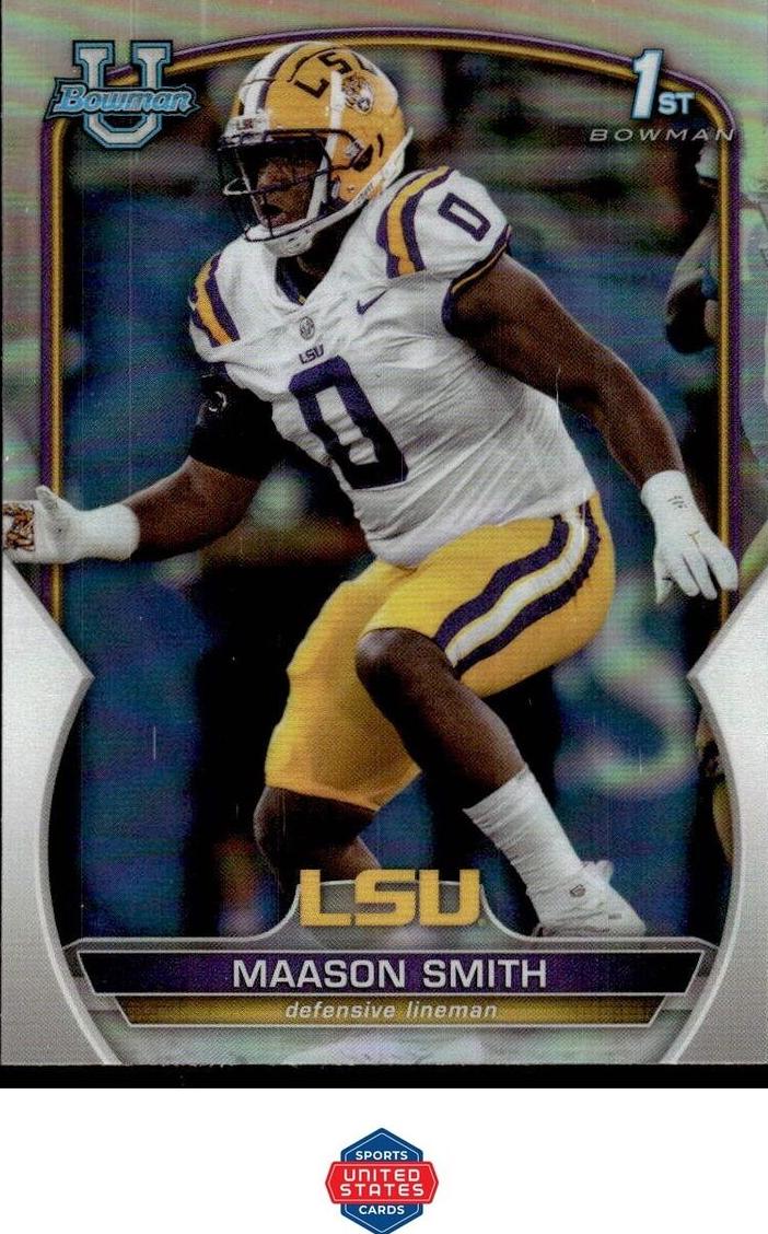 2022 Bowman University Chrome Football Refractor Maason Smith #9