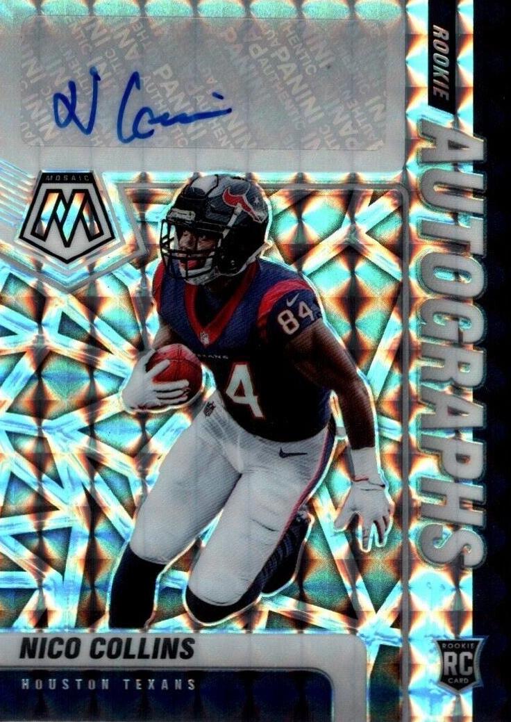 2021 Panini Mosaic Football Nico Collins #RA-30 PSA 9