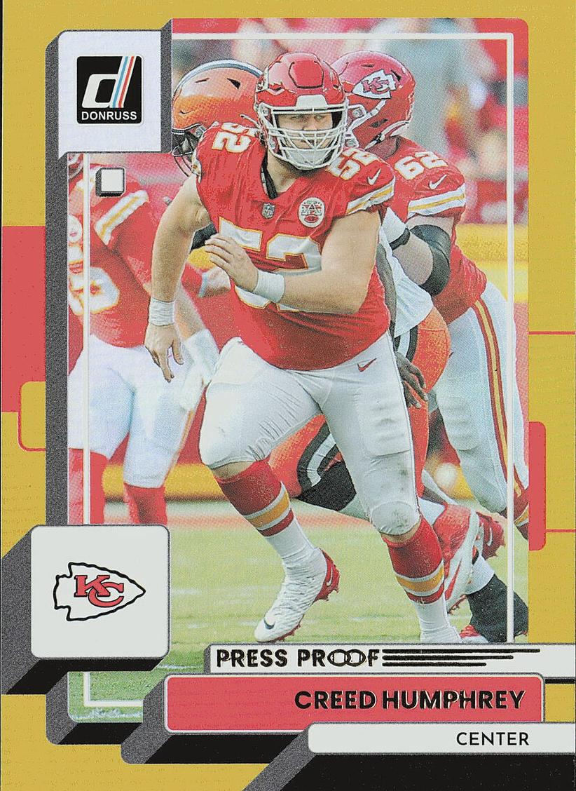 2022 Panini Donruss Football Press Proof Premium Creed Humphrey #274