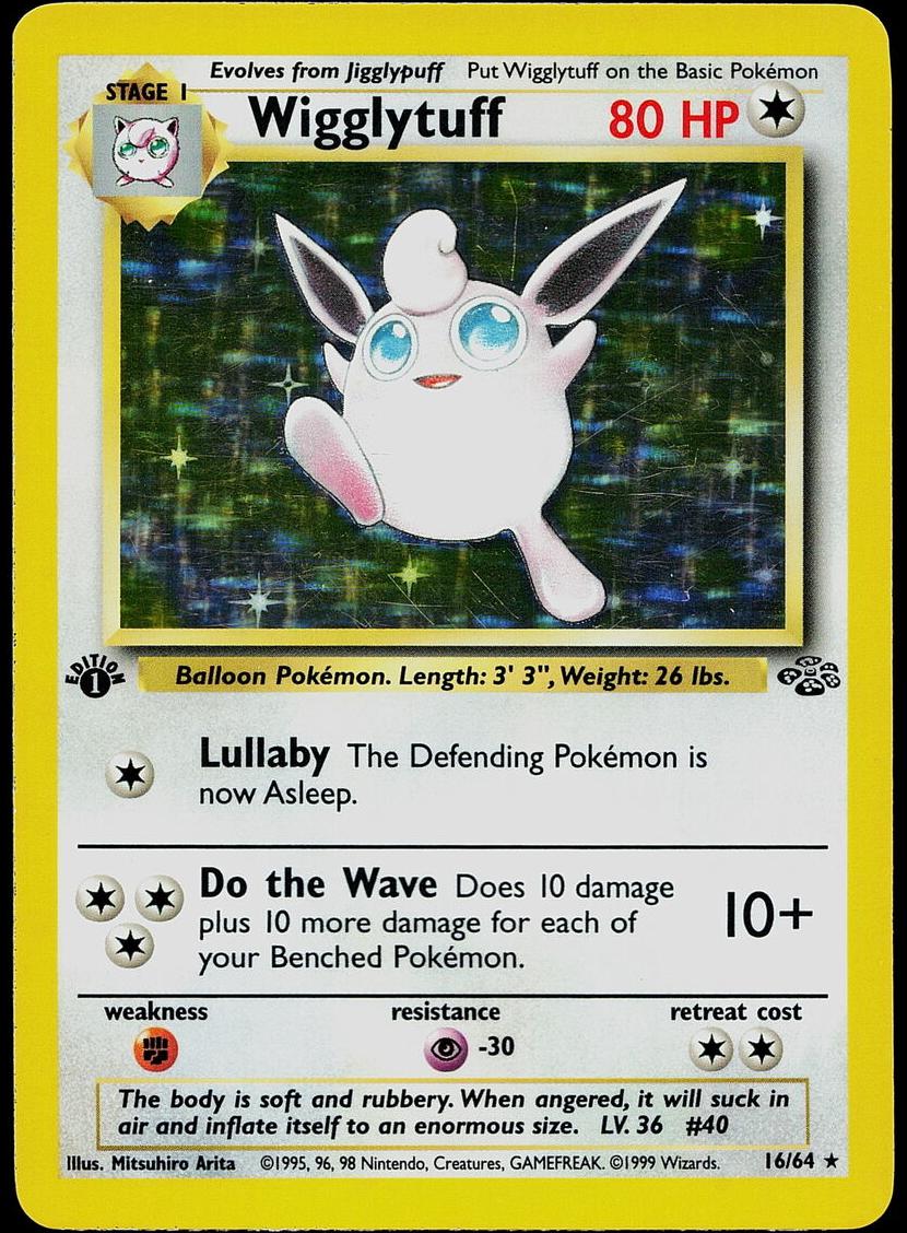 1999 Pokemon Jungle 1st Edition Wigglytuff #16 PSA 10