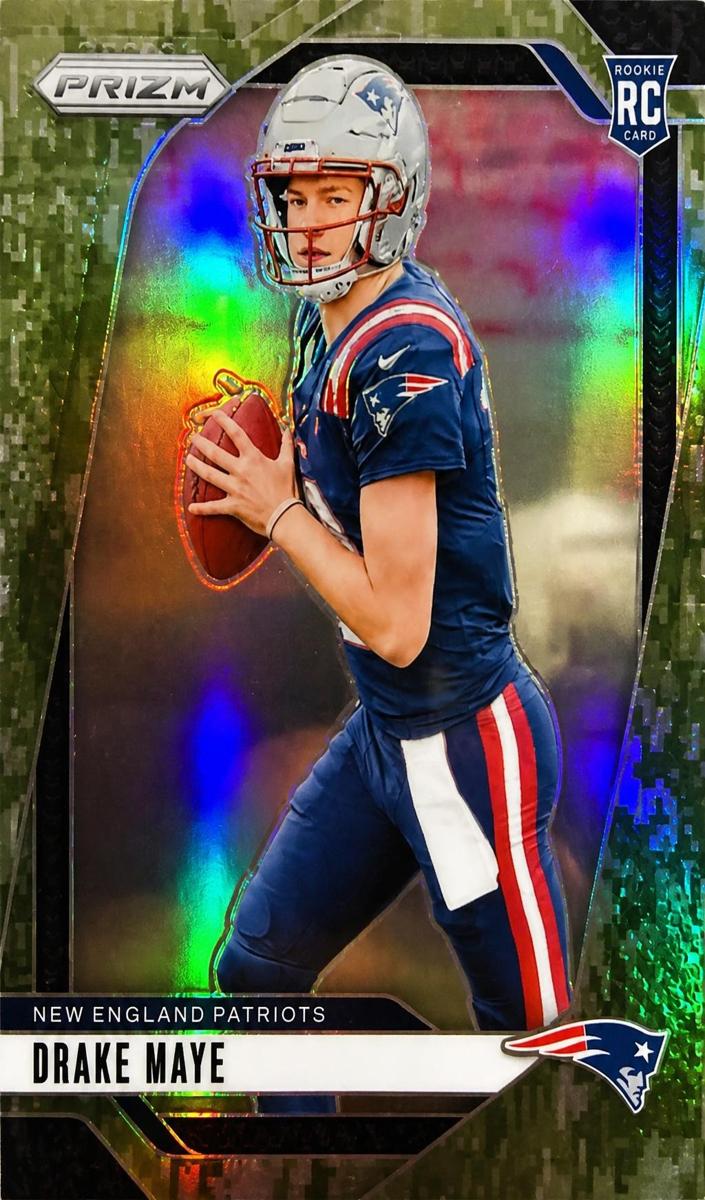 2024 Panini Prizm Football Forest Camo Drake Maye #329 PSA 9