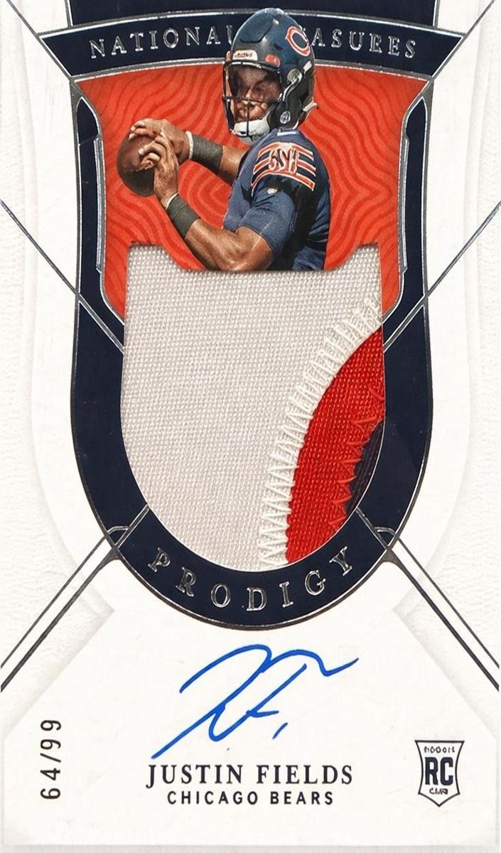 2021 Panini National Treasures Football Justin Fields #PPA-JF BGS 9