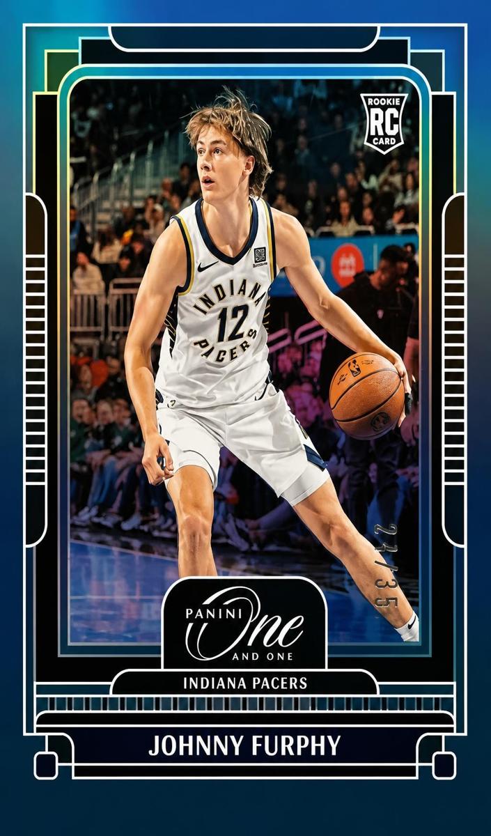 2024 Panini One and One Basketball Blue Johnny Furphy #117